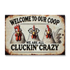 Welcome To Our Coop We're All Cluckin' Crazy