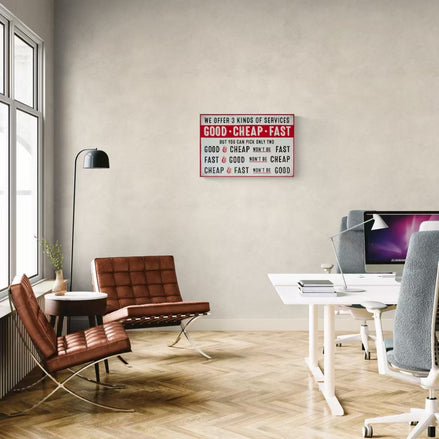 Good Cheap Fast We Offer But You Can Pick Only Two