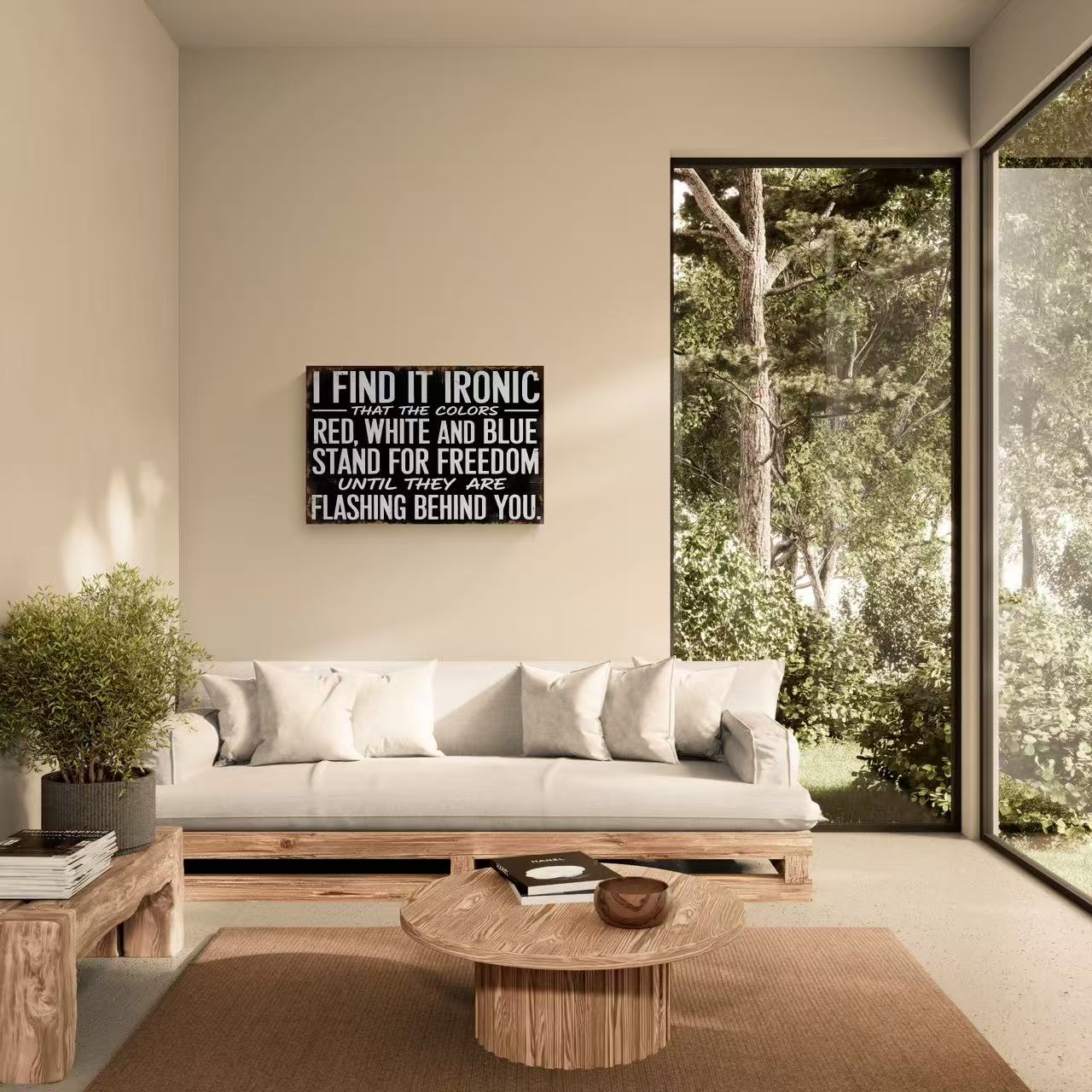 Find It Ironic That The Colors Stand For Freedom Until They Flash Behind You