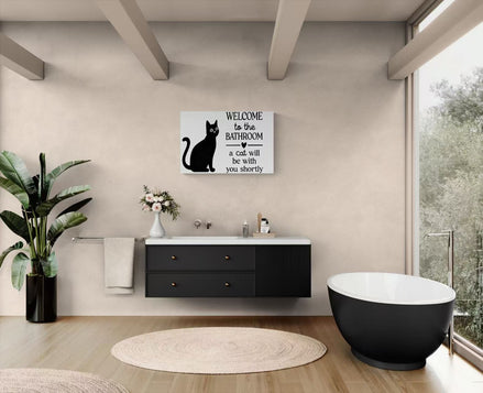 Welcome To The Bathroom Cat