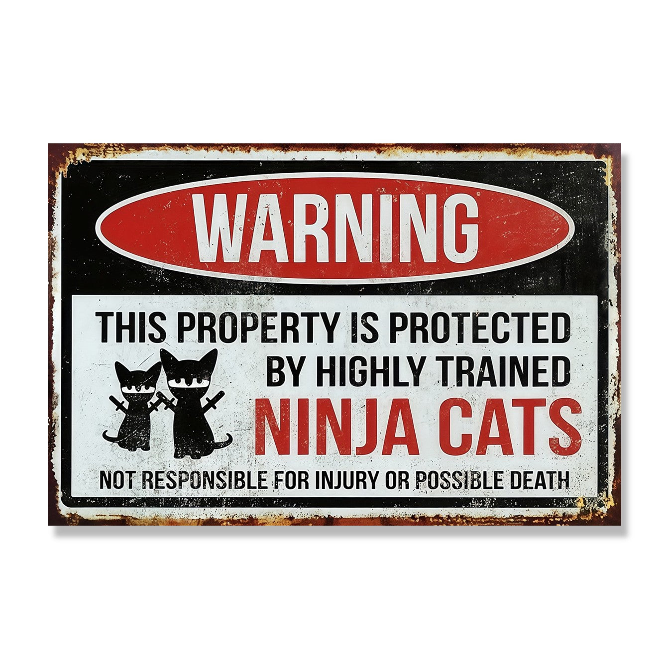 Warning This Property Is Protected By Highly Trained Ninja Cats