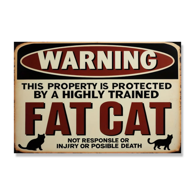 Warning: This Property Is Protected By A Fat Cat
