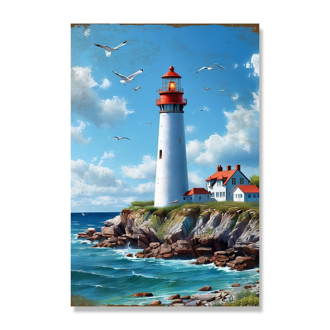 Lighthouse On The Cliff Edge