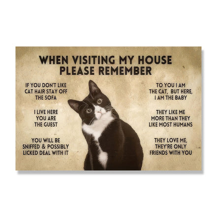 When Visiting My House Please Remember Cat