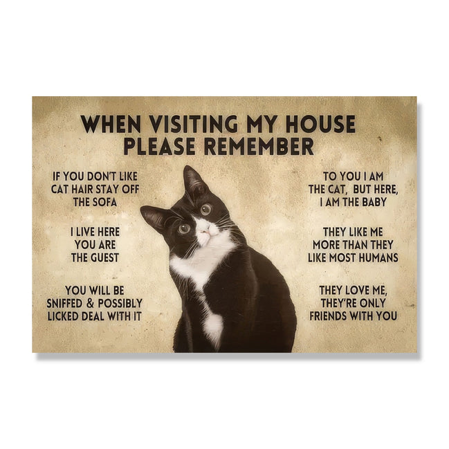 When Visiting My House Please Remember Cat