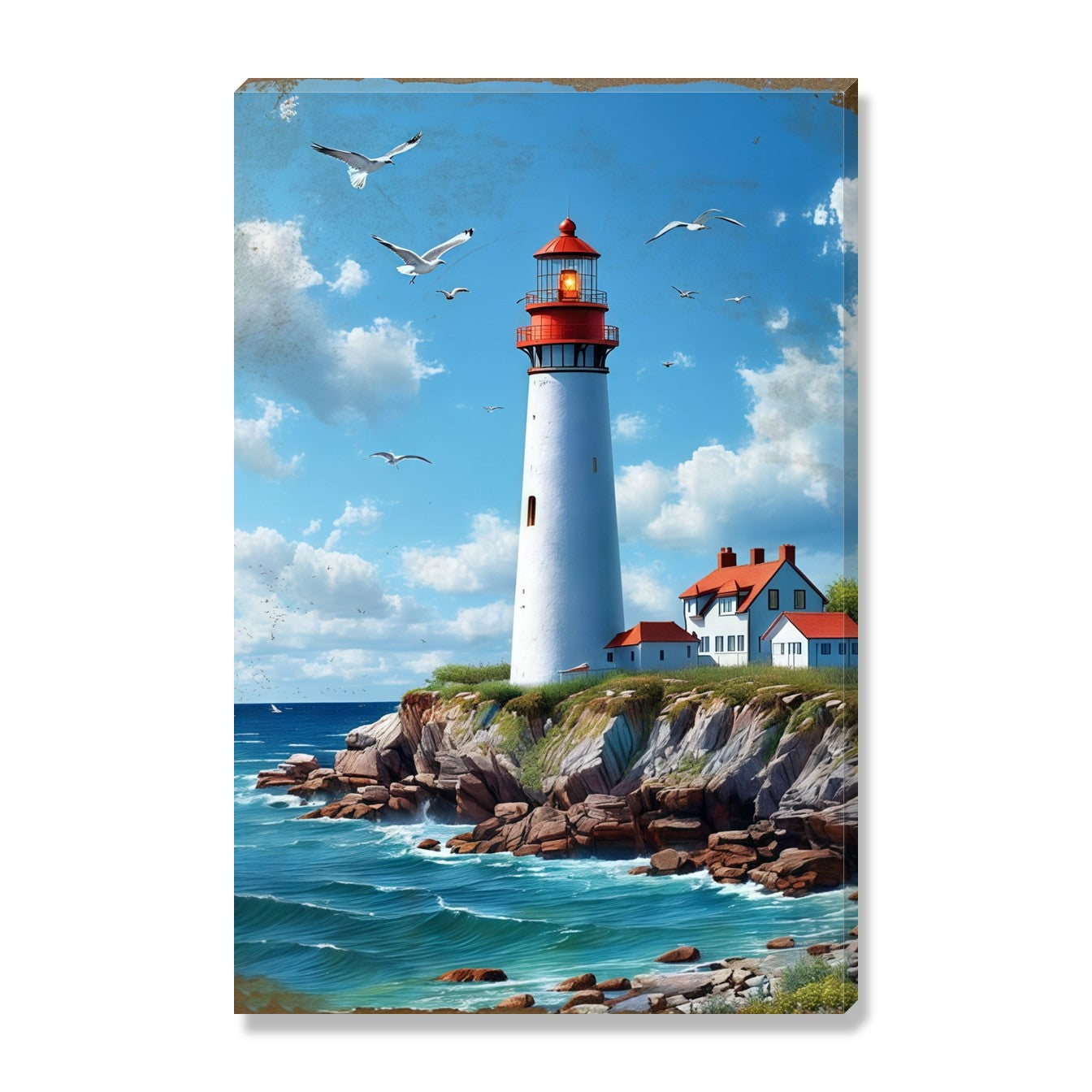 Lighthouse On The Cliff Edge