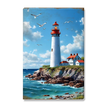 Lighthouse On The Cliff Edge