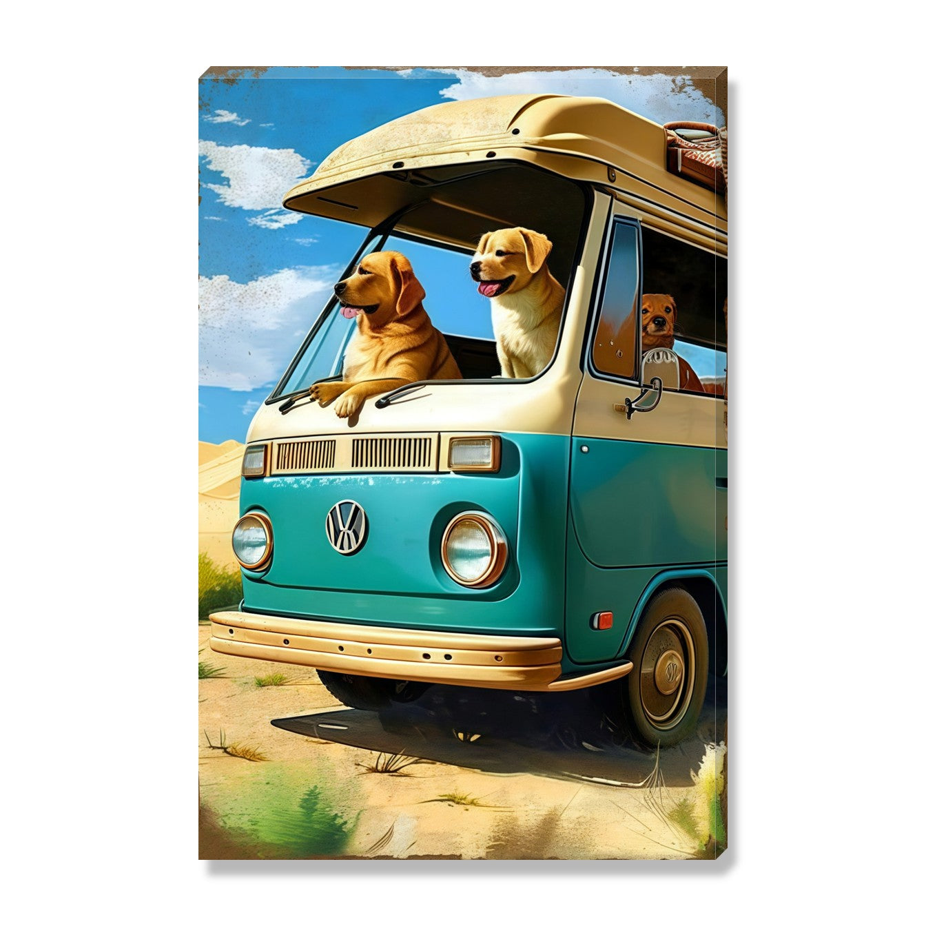 Three Dogs In The Bus