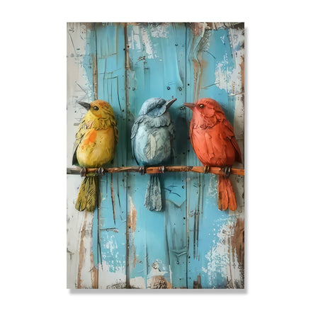 Yellow Blue Red Birds