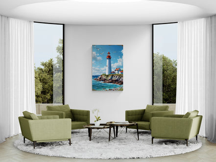 Lighthouse On The Cliff Edge