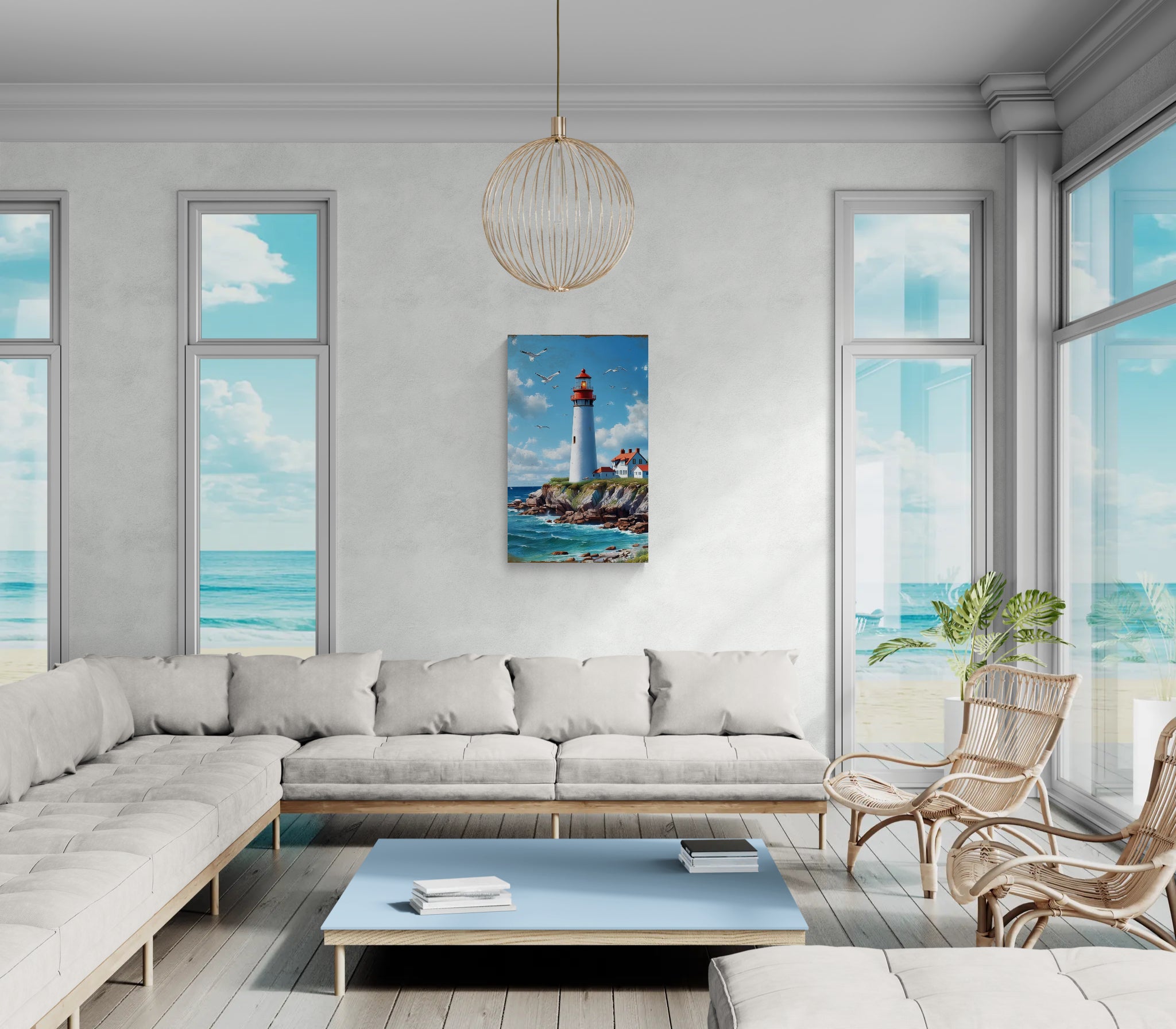 Lighthouse On The Cliff Edge