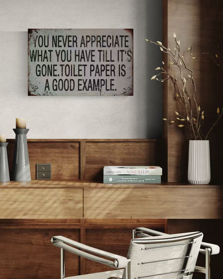 You Never Appreciate What You Have Till It's Gone - Toilet Paper Is A Good Example