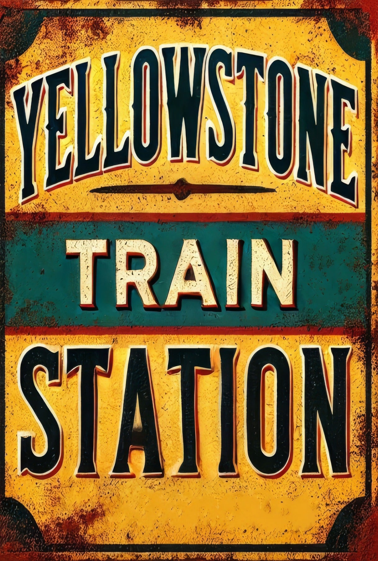 Metal Art - Yellowstone Train Station