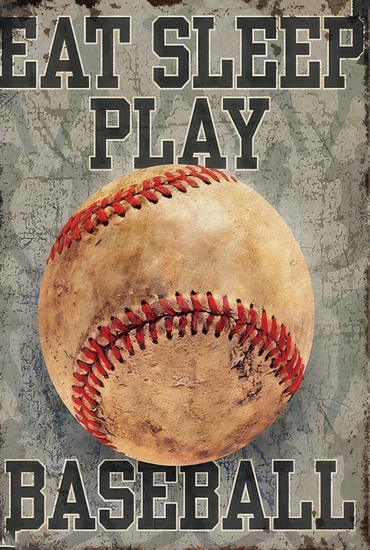 Metal Art - Eat Sleep Play Baseball